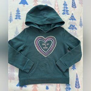 Jumping Beans Green Hoodie with Heart Graphic